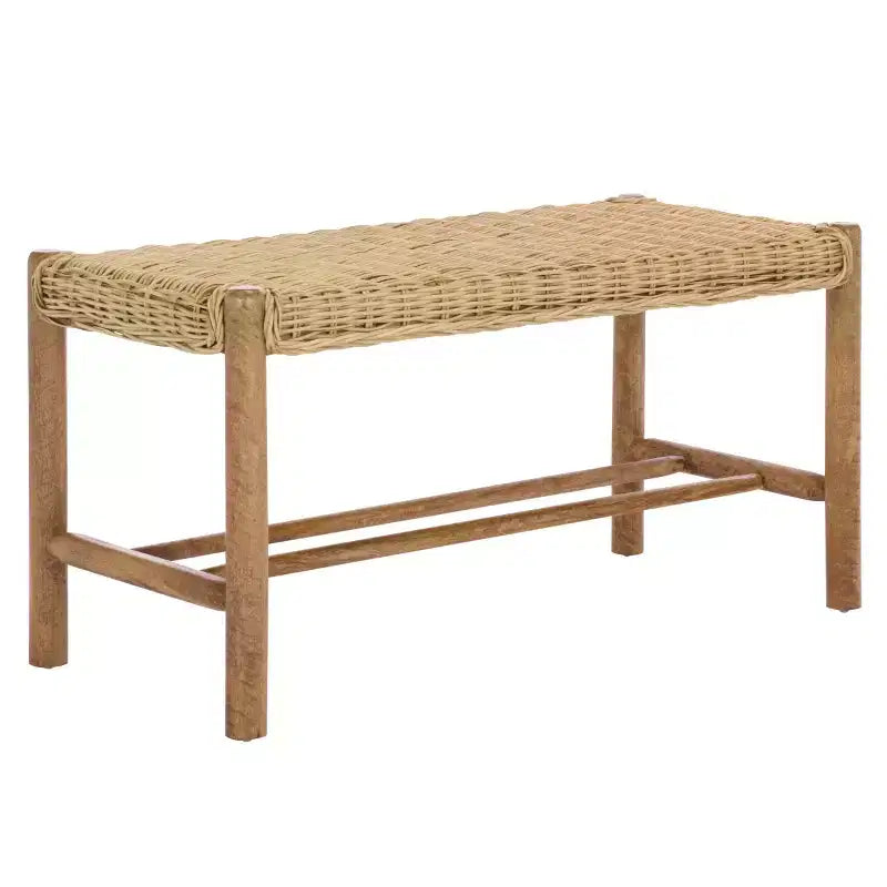 Banc Enrique avec cannage en rotin - BCH6500 - Beige - Safavieh