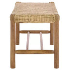 Banc Enrique avec cannage en rotin - BCH6500 - Beige - Safavieh
