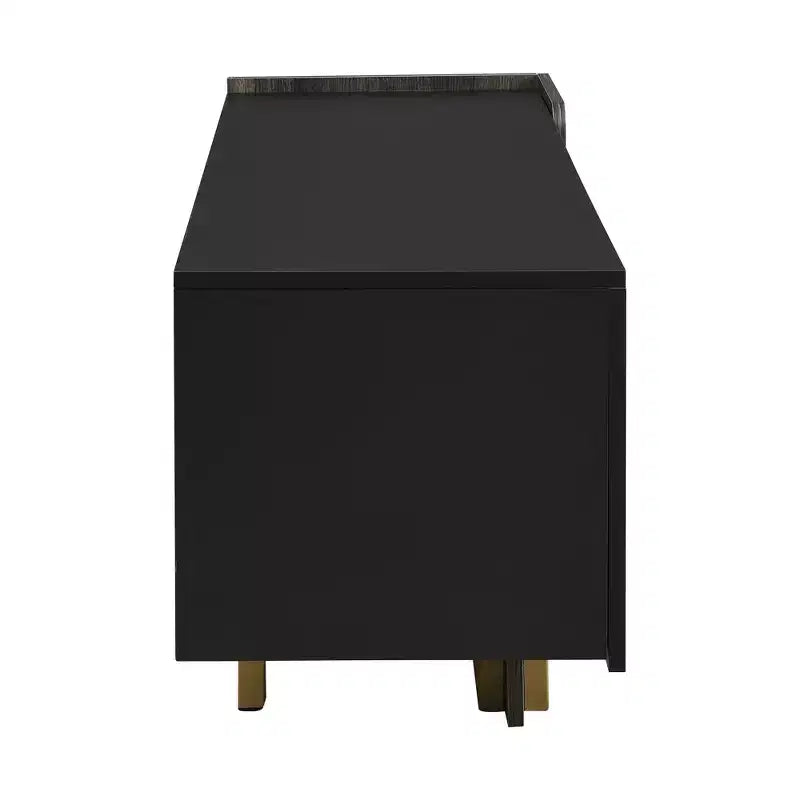 Meuble TV moderne JVNOXK de 170 cm avec 1 tiroir et 2 armoires, étagères réglables, convient aux téléviseurs de 70 pouces et moins pour les salons, Noir