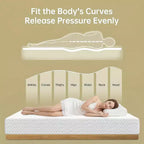 Matelas EHMKNP 12 pouces Queen Size pour adulte adolescent, matelas en mousse à mémoire de forme rafraîchissant, housse amovible et lavable, fermeté moyenne