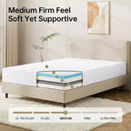 EHMKNP Matelas de 8 pouces pour lit simple/double XL/grand lit/très grand lit pour adultes et adolescents, matelas rafraîchissant en mousse à mémoire de forme, housse amovible et lavable, fermeté moyenne