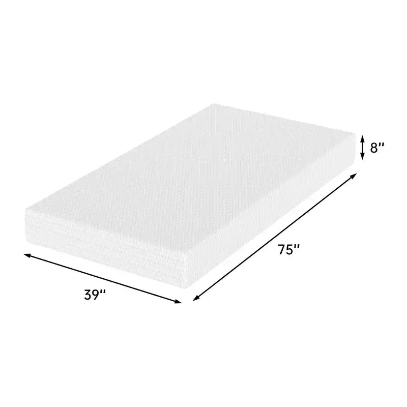 EHMKNP Matelas de 8 pouces pour lit simple/double XL/grand lit/très grand lit pour adultes et adolescents, matelas rafraîchissant en mousse à mémoire de forme, housse amovible et lavable, fermeté moyenne