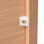 JVNOXK Coiffeuse double en rotin de 51 pouces avec six tiroirs, commode à cinq tiroirs, commode de style moderne, panneau arrière fixe, finition ton bois