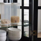 VIYET 69 Bibliothèque/Vitrine Antique - MDF Noir+Verre, 4 Portes, Étagères Réglables, Ampoule E26