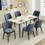 Lot de 2 chaises de salle à manger rembourrées - Assise et dossier rembourrés, pieds en bois, capacité de 136 kg, chaises pour salle à manger, cuisine, restaurant, café