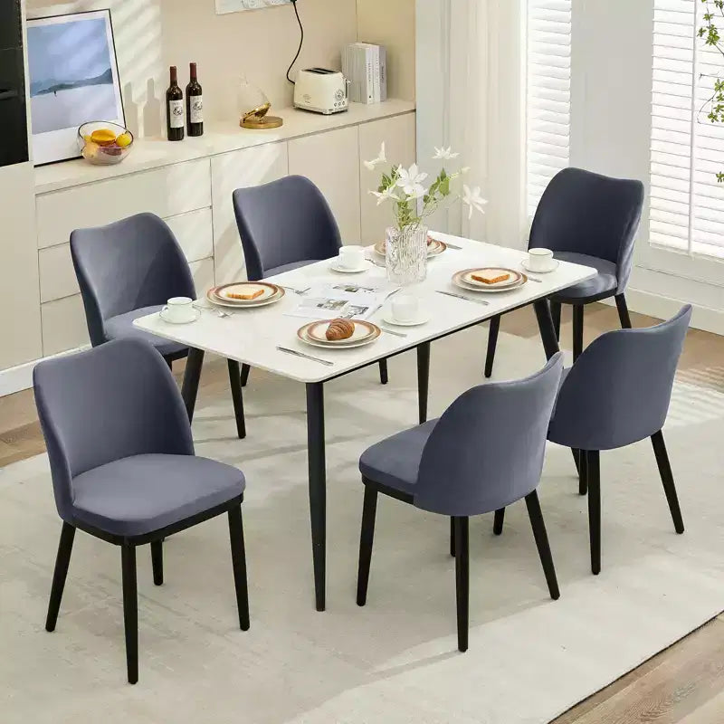 Lot de 2 chaises de salle à manger rembourrées - Assise et dossier rembourrés, pieds en bois, capacité de 136 kg, chaises pour salle à manger, cuisine, restaurant, café