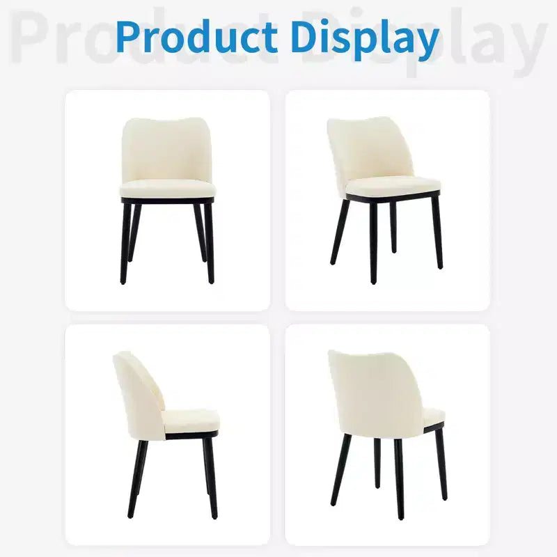 Lot de 2 chaises de salle à manger rembourrées - Assise et dossier rembourrés, pieds en bois, capacité de 136 kg, chaises pour salle à manger, cuisine, restaurant, café