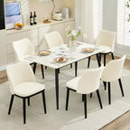 Lot de 2 chaises de salle à manger rembourrées - Assise et dossier rembourrés, pieds en bois, capacité de 136 kg, chaises pour salle à manger, cuisine, restaurant, café