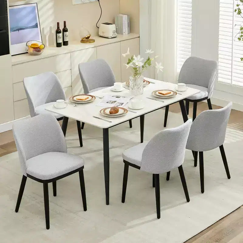 Lot de 2 chaises de salle à manger rembourrées - Assise et dossier rembourrés, pieds en bois, capacité de 136 kg, chaises pour salle à manger, cuisine, restaurant, café