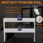 Doubles étagères supérieures en acier inoxydable, 48x12 pouces, étagères supérieures commerciales avec étagère inférieure réglable, résistantes à la rouille, pour table de préparation et établi