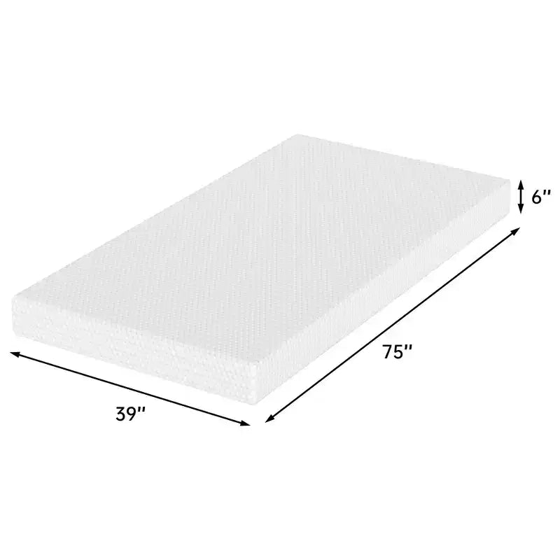 EHMKNP Matelas en mousse à mémoire de forme 6 pouces, tailles jumeau/jumeau XL/double pour adulte/adolescent/simple, rafraîchissant, housse amovible et lavable, fermeté moyenne