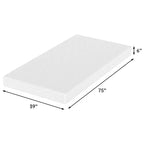 EHMKNP Matelas en mousse à mémoire de forme 6 pouces, tailles jumeau/jumeau XL/double pour adulte/adolescent/simple, rafraîchissant, housse amovible et lavable, fermeté moyenne