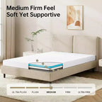 EHMKNP Matelas double/double XL de 5 pouces pour adulte et adolescent, matelas en mousse à mémoire de forme rafraîchissant, housse amovible et lavable, fermeté moyenne