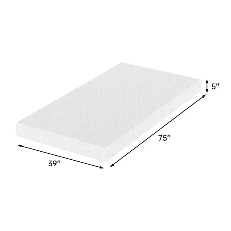 EHMKNP Matelas double/double XL de 5 pouces pour adulte et adolescent, matelas en mousse à mémoire de forme rafraîchissant, housse amovible et lavable, fermeté moyenne