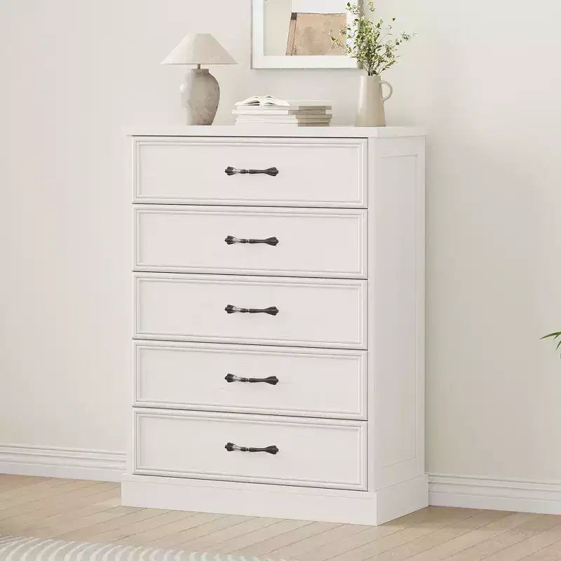 Commode à 5 tiroirs pour chambre à coucher, chiffonnier, meuble de rangement pour chambre à coucher, salon, couloir et bureau