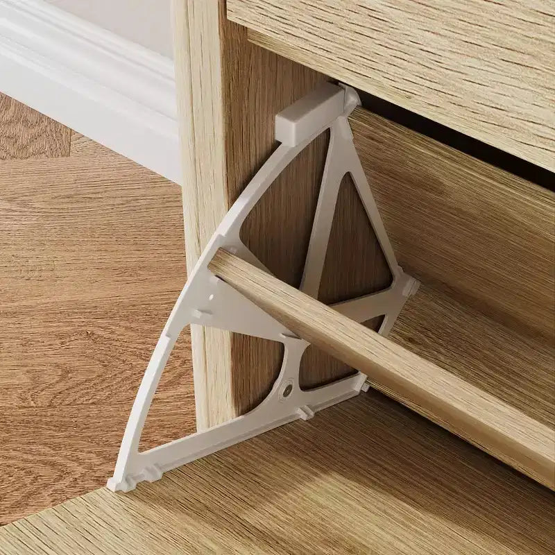 Meuble à chaussures mince autoportant avec 3 tiroirs basculants, meuble à chaussures en bois dissimulé avec motif floral évidé et poignées en forme de diamant, pour la maison