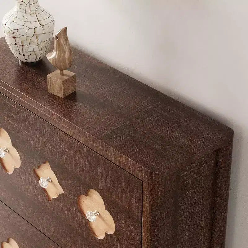 Meuble à chaussures mince autoportant avec 3 tiroirs basculants, meuble à chaussures en bois dissimulé avec motif floral évidé et poignées en forme de diamant, pour la maison