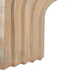 GDFStudio Jungkook Console scultpurelle en béton léger moderne avec finition aspect travertin