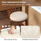 Lot de 2 tabourets de bar pivotants Costway 77,5 cm avec dossier et repose-pieds rembourrés pour pub