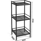 Étagère de rangement en acier au carbone pour bibliothèque, unité de rangement de salle de bain autoportante, support à plantes, étagère d'angle pour organisation de cuisine