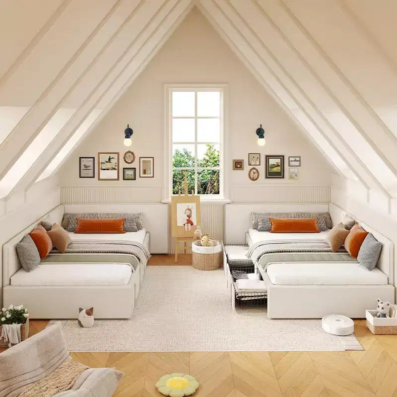 Lit de repos capitonné simple avec tête de lit et longerons – Canapé-lit peu encombrant pour chambre à coucher, salon ou chambre d'amis, montage facile
