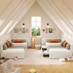 Lit de repos capitonné simple avec tête de lit et longerons – Canapé-lit peu encombrant pour chambre à coucher, salon ou chambre d'amis, montage facile