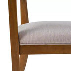 Christopher Knight Home Seokjin Chaises de salle à manger modernes rembourrées en bois d'hévéa avec accoudoirs (lot de 4)