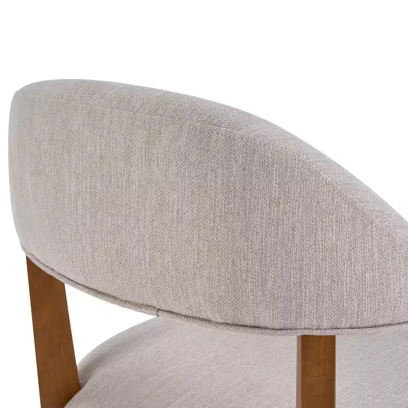 Christopher Knight Home Seokjin Chaises de salle à manger modernes rembourrées en bois d'hévéa avec accoudoirs (lot de 4)