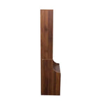 Table de chevet JVNOXK de 45,7 cm avec étagère à livres, dotée de deux tiroirs de rangement. Meuble de rangement vertical avec structure en bois, finition noyer