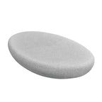 Table basse ovale moderne Table centrale vintage Table de canapé, sans assemblage, Gris pierre mat - ModernLuxe