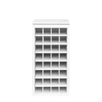JVNOXK Meuble à vin modulaire de 17 pouces, buffet en MDF finition foncée, capacité de 32 bouteilles de vin, convient aux salons et salles à manger, blanc