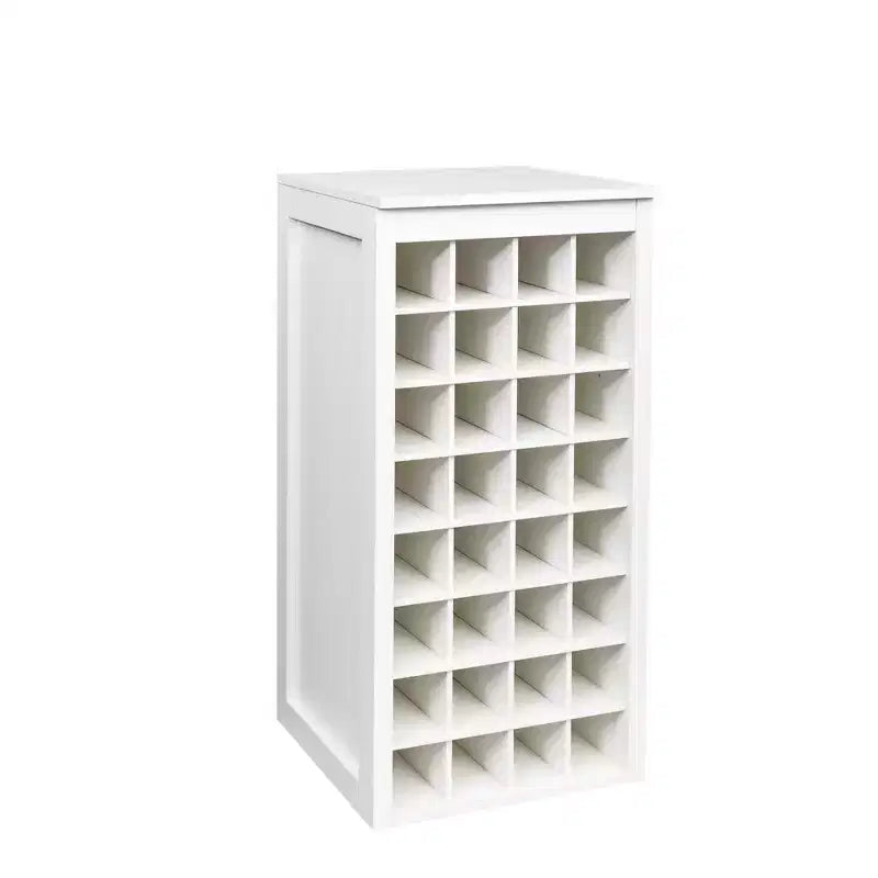 JVNOXK Meuble à vin modulaire de 17 pouces, buffet en MDF finition foncée, capacité de 32 bouteilles de vin, convient aux salons et salles à manger, blanc