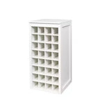 JVNOXK Meuble à vin modulaire de 17 pouces, buffet en MDF finition foncée, capacité de 32 bouteilles de vin, convient aux salons et salles à manger, blanc