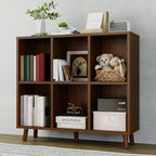 Étagère cube, étagère de rangement à 6 compartiments, bibliothèque ouverte autoportante, meuble de rangement avec base, pour salon, chambre, maison