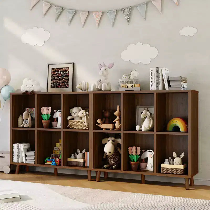 Étagère cube, étagère de rangement à 6 compartiments, bibliothèque ouverte autoportante, meuble de rangement avec base, pour salon, chambre, maison