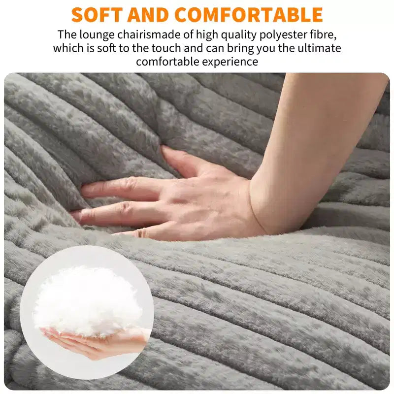 Fauteuil moderne rembourré Acekool, fauteuil de salon à cadre métallique avec coussin amovible, lin gris clair pour le salon