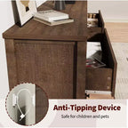 Commode haute à 5 tiroirs en noyer, 80 cm de large, commode cannelée, meuble de rangement moderne en bois pour chambre à coucher, chambre d'enfant, couloir, salon