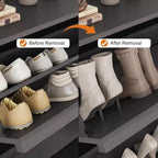 Meuble à chaussures Acekool à 4 niveaux avec tiroirs basculants et étagère réglable, organiseur de rangement d'entrée pour couloir ou salon