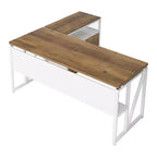 MAYEERTY 63 Bureau informatique, table de bureau avec étagère de rangement inférieure