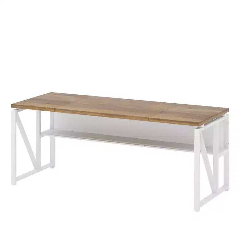 MAYEERTY 63 Bureau informatique, table de bureau avec étagère de rangement inférieure
