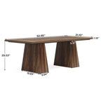 MAYEERTY 63 Table à manger moderne en faux marbre, table de cuisine avec pieds en métal doré