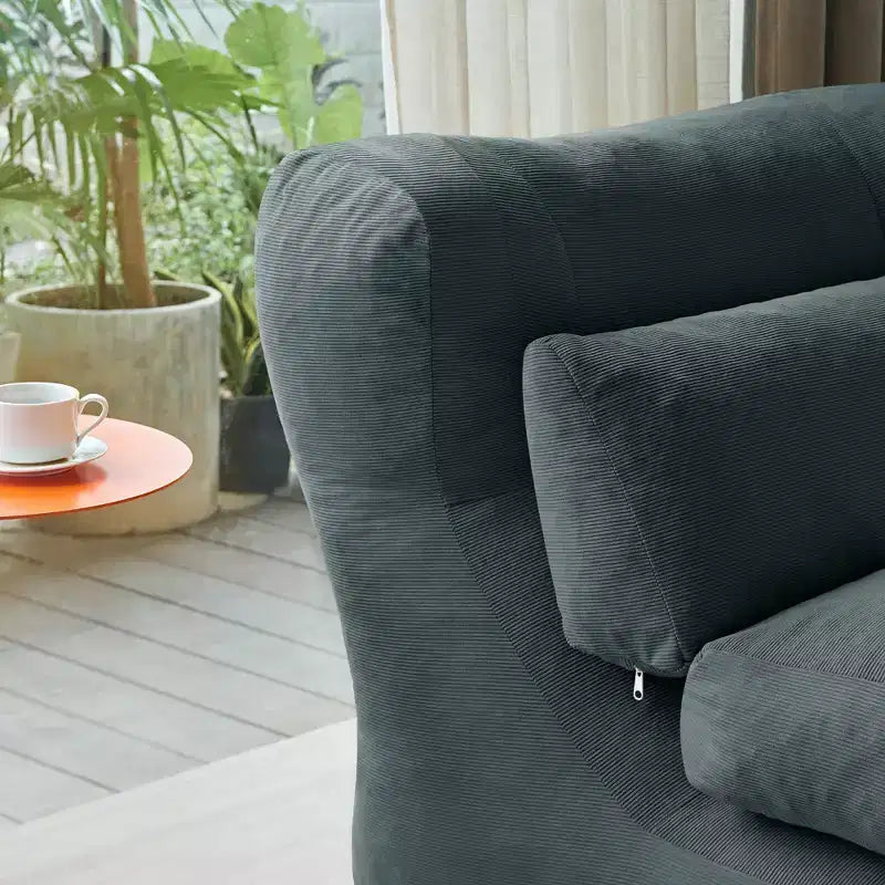 EHMKNP Canapé-lit pliant en velours côtelé 3-en-1 avec mousse haute densité