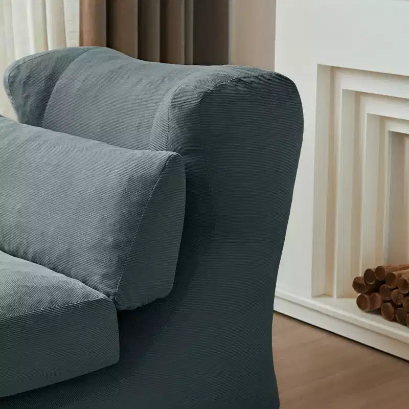 EHMKNP Canapé-lit pliant en velours côtelé 3-en-1 avec mousse haute densité