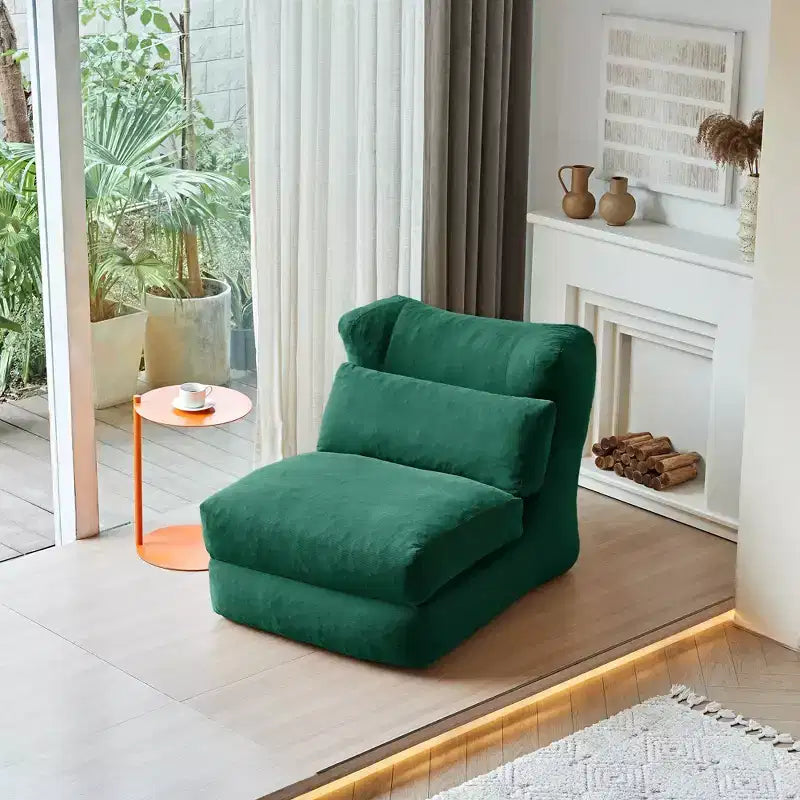 EHMKNP Canapé-lit pliant en velours côtelé 3-en-1 avec mousse haute densité