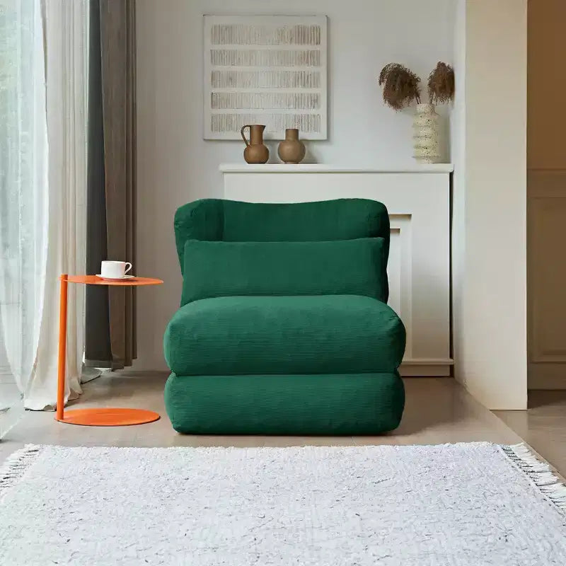EHMKNP Canapé-lit pliant en velours côtelé 3-en-1 avec mousse haute densité