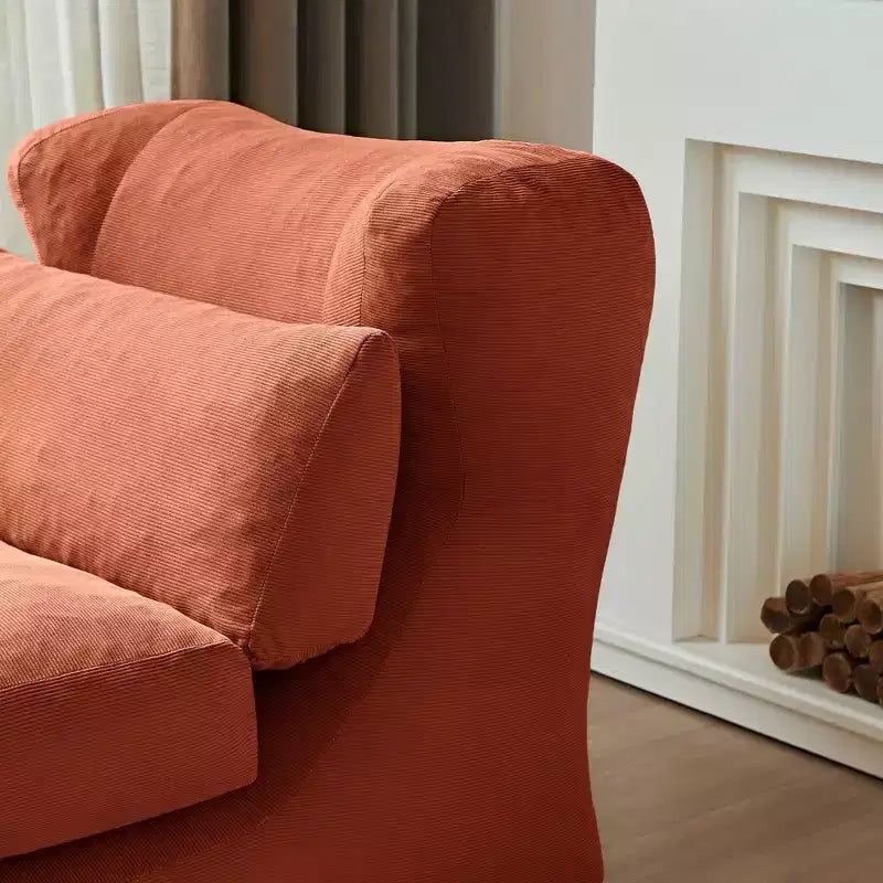 EHMKNP Canapé-lit pliant en velours côtelé 3-en-1 avec mousse haute densité