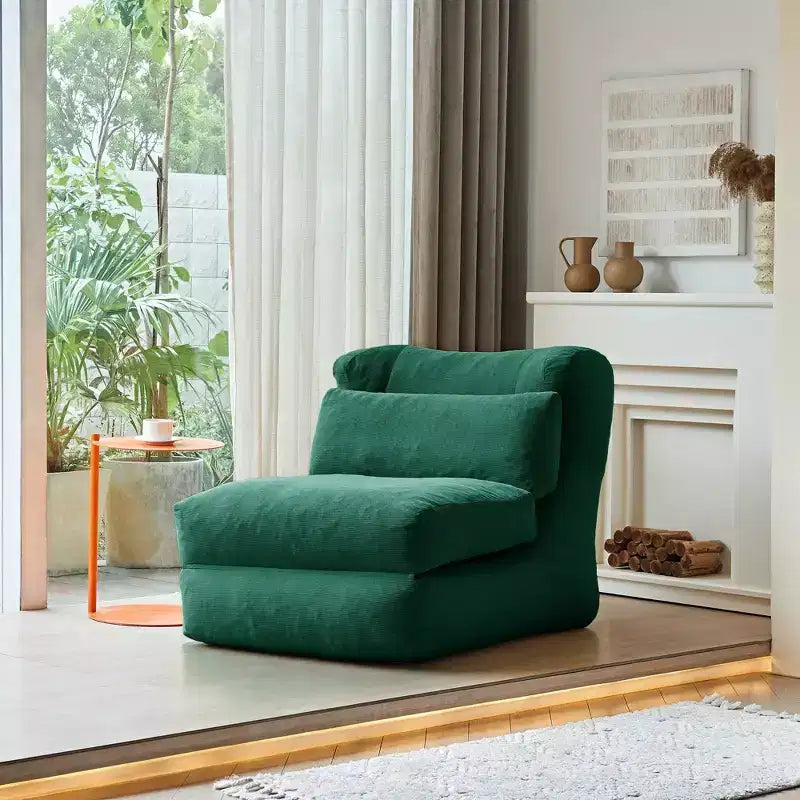 EHMKNP Canapé-lit pliant en velours côtelé 3-en-1 avec mousse haute densité