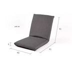 Chaise de sol avec support dorsal, coussin de méditation à 6 positions réglables avec cadre en acier au carbone et housse lavable