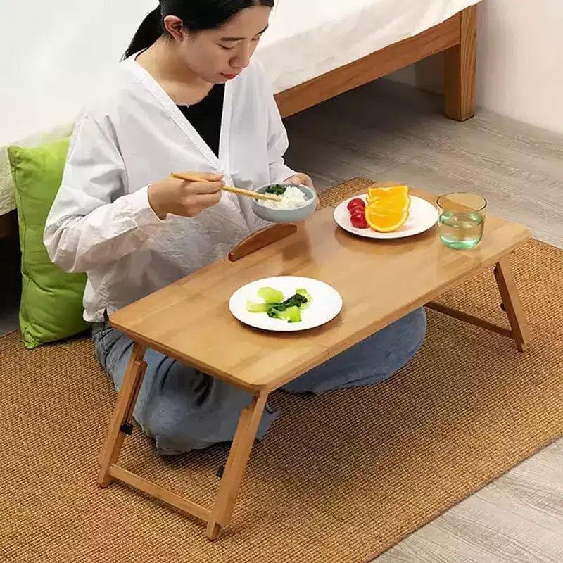 Table pour ordinateur portable pour lit, Plateau de lit pour ordinateur portable, Plateau de genoux en bambou, Hauteur et angle réglables, Plateau pliable pour canapé, divan, sol pour travailler, écrire, lire, manger