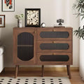 A Decorative Cabinet with Three Drawers and Doors, a Wooden Storage Cabinet with Shelves, Suitable for Living Rooms and Entryways